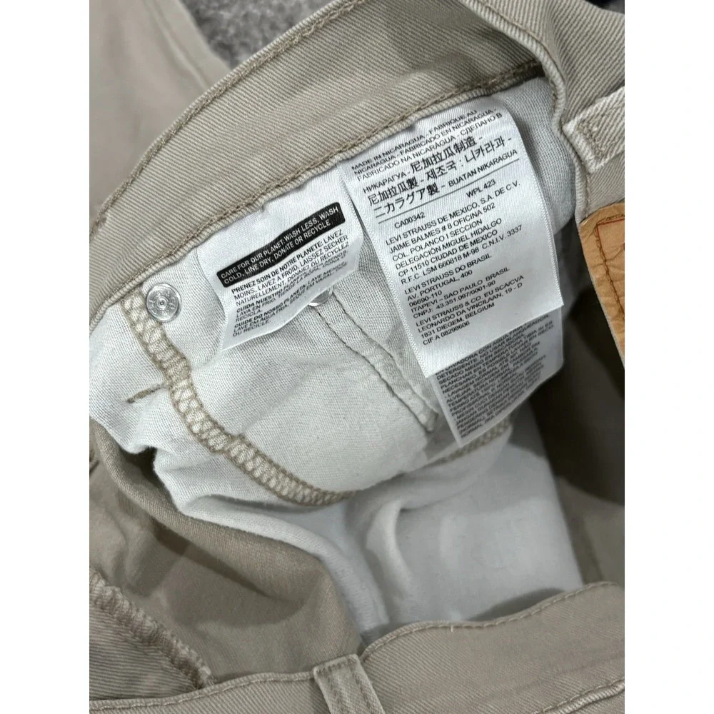 Levis 502 38x32 Pants Mens Light Khaki Tan Straight Leg Lightweight‎